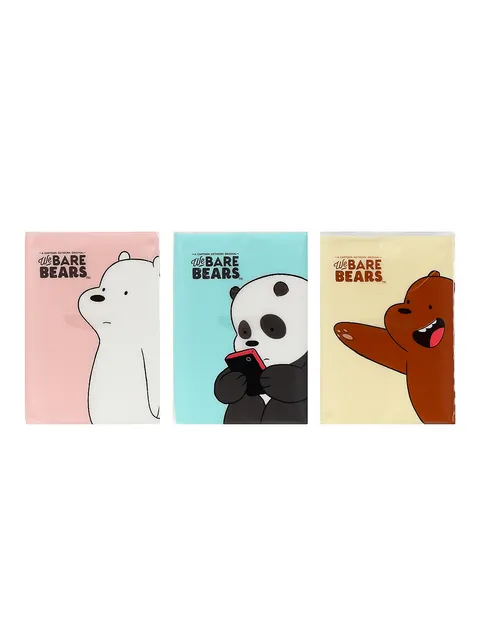 Платочки бумажные носовые WE BARE BEARS Miniso 18 шт
