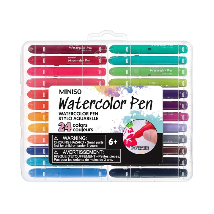 Карандаши Акварельная 24-цвета Miniso, 20,7 × 20 см
