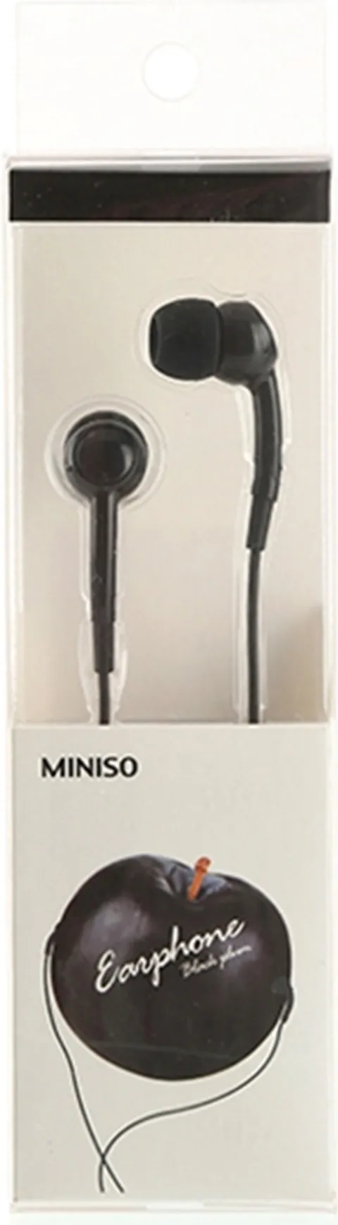 Проводные наушники Miniso Fruit Series Plum, чёрные