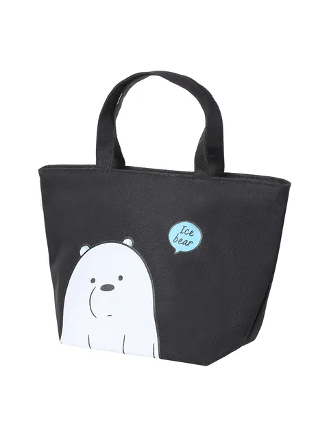 Термосумка Miniso Белый медведь WE BARE BEARS черный