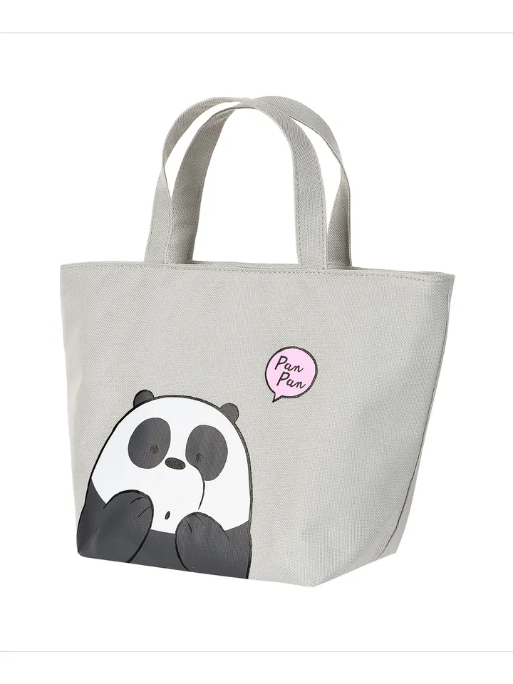 Термосумка Miniso Панда WE BARE BEARS серый
