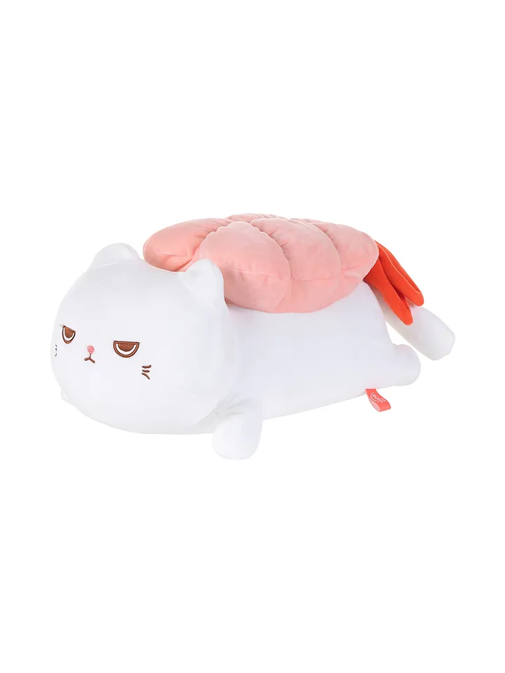 Мягкая плюшевая подушка- игрушка Суши кот (Креветка) Miniso