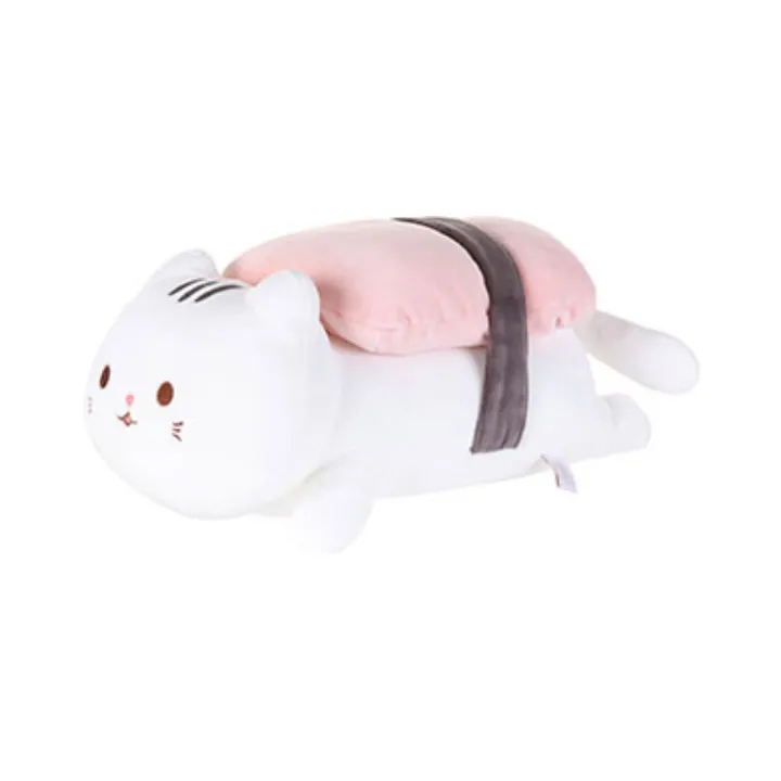 Мягкая плюшевая подушка- игрушка Суши кот (Лосось) Miniso