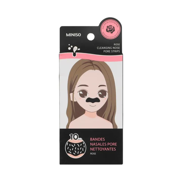 Маска для лица Miniso полоски Rose Essense Cleansing Nose 10 шт