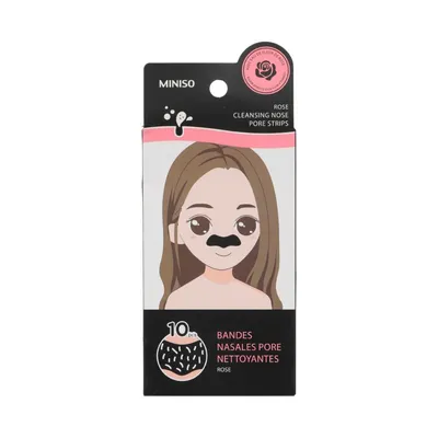 Маска для лица Miniso полоски Rose Essense Cleansing Nose 10 шт