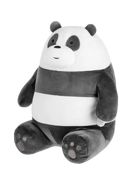 Подушка-игрушка Miniso Панда, высота 46 см, черный, белый