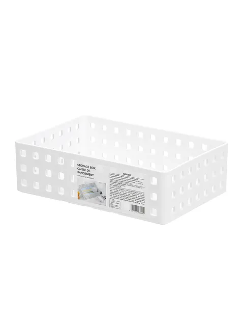 Органайзер для хранения Stackable Storage Box широкий, Miniso, medium 21x14x6.2 см, полипропилен