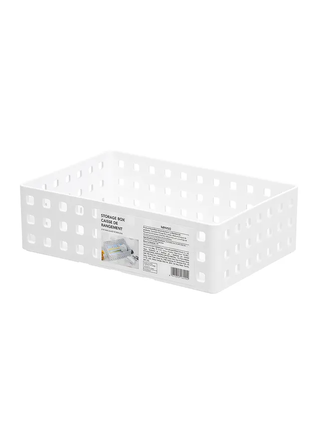 Органайзер для хранения Stackable Storage Box широкий, Miniso, medium 21x14x6.2 см, полипропилен