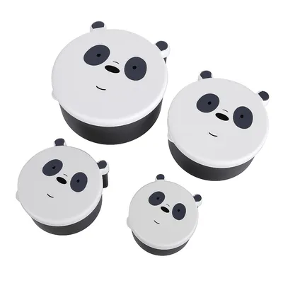 Контейнеры для еды WE BARE BEARS Miniso 4 шт, пластик