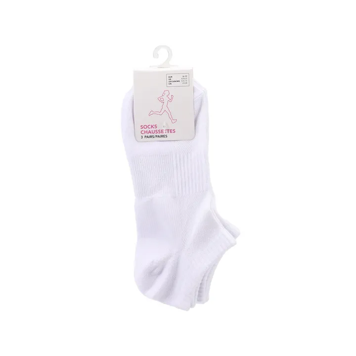 Спортивные низкие носки для женщин (3 пары) Miniso, 21 × 8,5 см, белые
