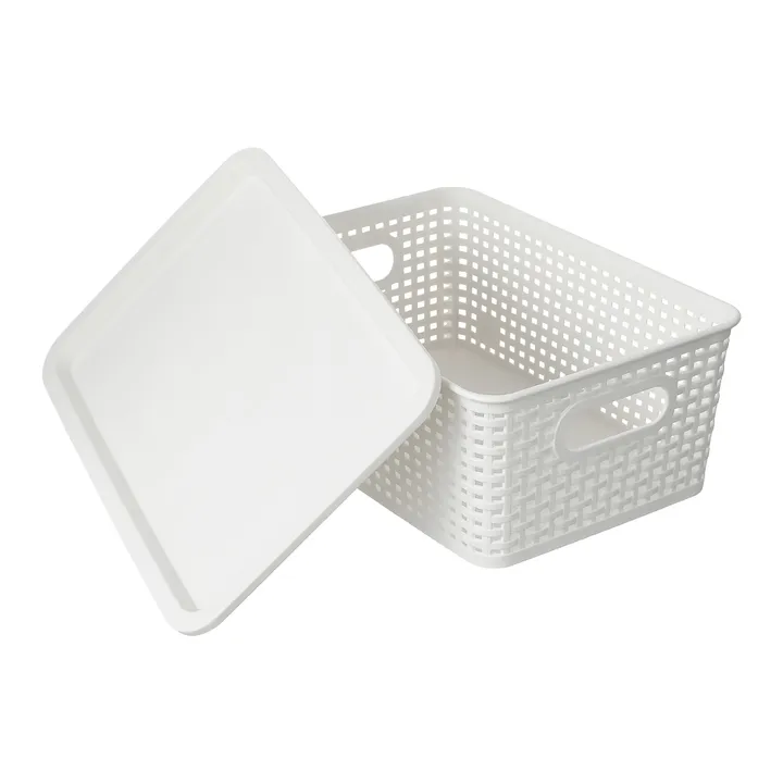 Miniso қақпағы бар сақтау себеті, 34,8 × 26,4 × 15,3 см