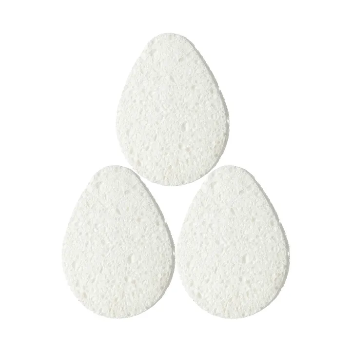 Miniso спонж для лица, для умывания белый 3 шт