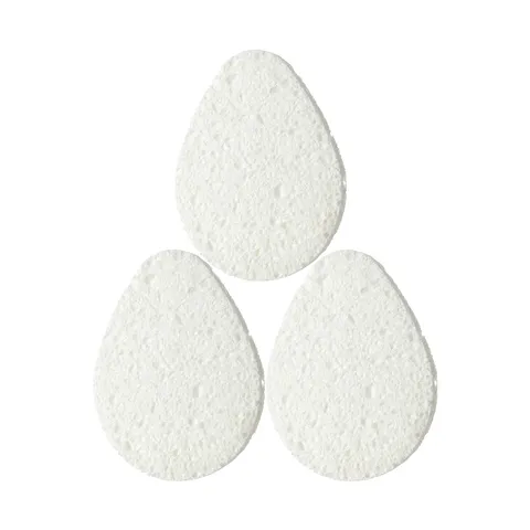 Miniso спонж для лица, для умывания белый 3 шт