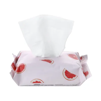 Miniso Grapefruit Refreshing & Cleansing Makeup Remover Wipes салфетки для снятия макияжа влажные, из нетканого материала 25 шт