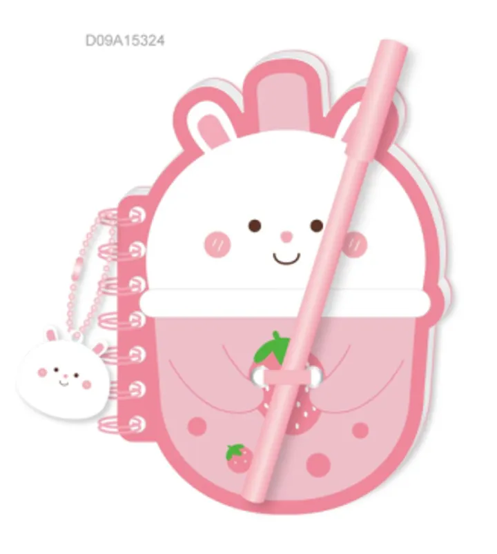 Серия «Молочный чай» – Блокнот на спирали, 80 листов Miniso, 17 × 12,2 см, кролик