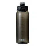 Бутылка для воды Miniso с ручкой, 900 мл, чёрная