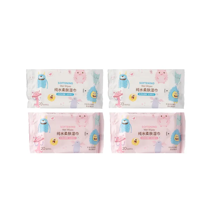 Влажные салфетки Miniso 20 шт x 4уп
