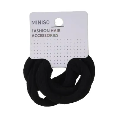 Резинки для волос Miniso чёрные базовые, 4 шт
