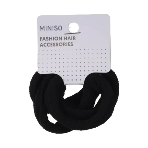 Miniso қара базалық шаш резеңкелері, 4 дана