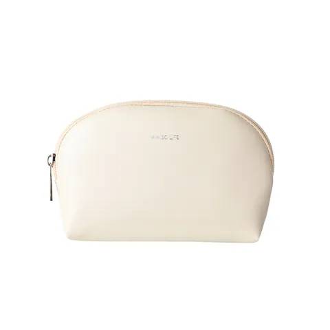 Miniso косметичка полиамид светло-бежевый 9X24 см