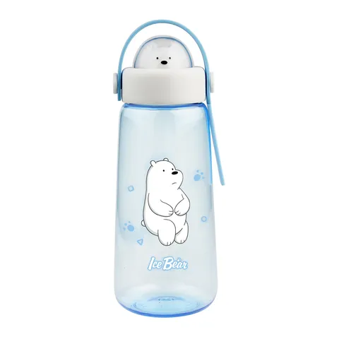 Пластиковая бутылка для прохладной воды из коллекции We Bare Bears с декором (600 мл)