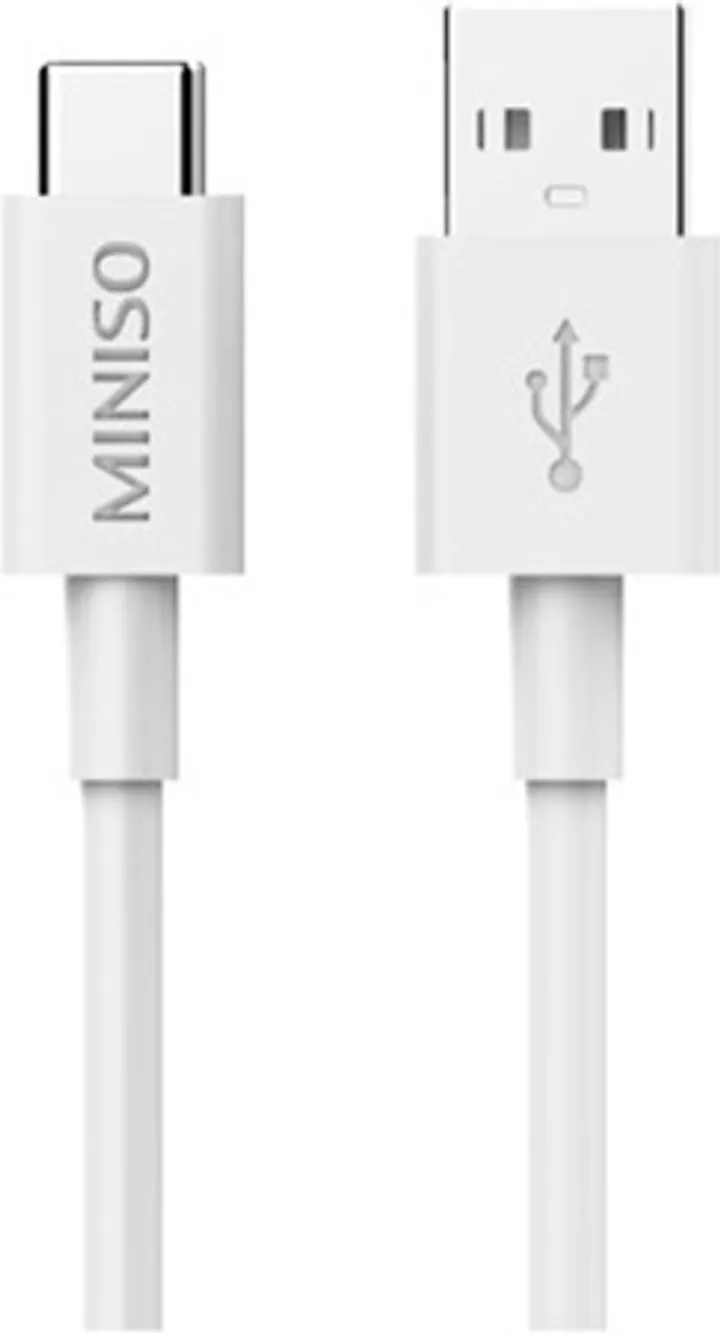 Кабель Miniso USB 2.0 (M), USB TypeC (M), 2 м, белый