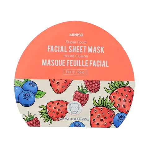 Маска для лица Miniso тканевая Super Food (ягодная) 1 шт