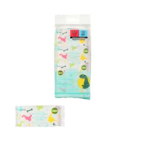 Влажные салфетки Miniso Dinosaur Series Mini Wet Wipes 8 шт