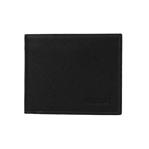 Мужской повседневный короткий кошелек с крестообразным узором Miniso, 11 × 9 см, черный