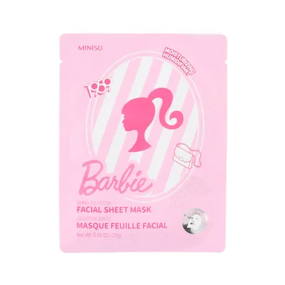 Маска для лица Miniso тканевая Barbie Collection Facial Sheet Mask Hyaluronic Acid 1 шт