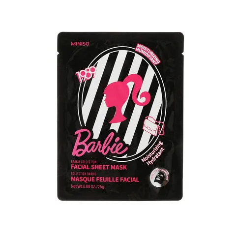 Маска для лица Miniso тканевая увлажняющая маска для лица Barbie Collection 1 шт