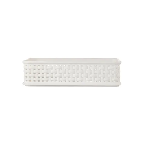Miniso корзина Hollow-Out Imitation Rattan Rectangle Storage Basket (M) 24.2x17x6.2 см, полипропилен