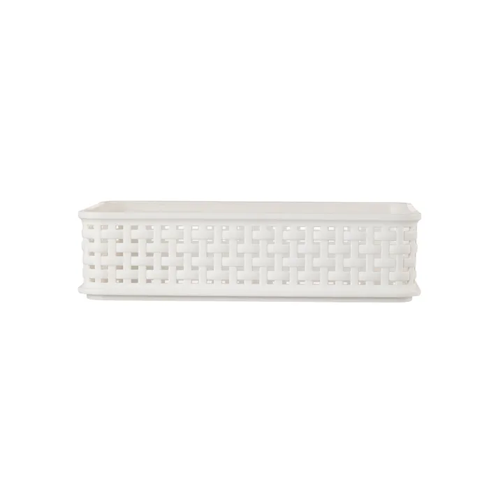 Miniso корзина Hollow-Out Imitation Rattan Rectangle Storage Basket (M) 24.2x17x6.2 см, полипропилен