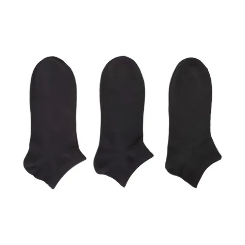 Мужские хлопковые короткие носки (3 пары, черные) Miniso, артикул 2015920311103
