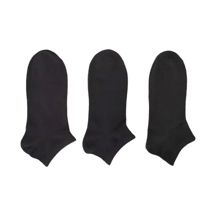 Мужские хлопковые короткие носки (3 пары, черные) Miniso, артикул 2015920311103