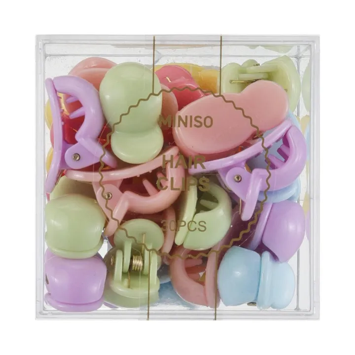 Заколки для волос конфетного цвета в коробке для хранения (30 шт.) Miniso, артикул 2016469210100