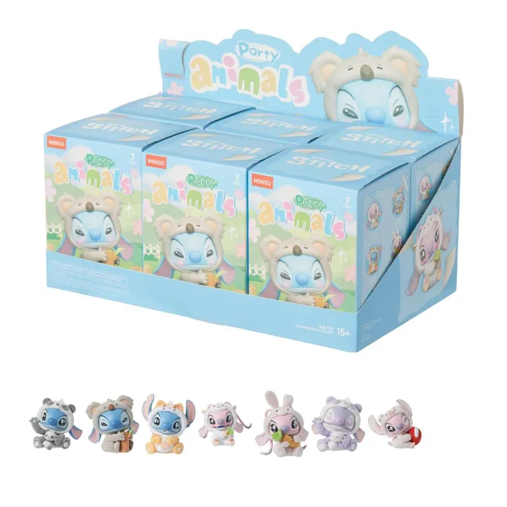 Miniso Disney Stitch Party Animals тосынсый мүсіншесі, 8 см