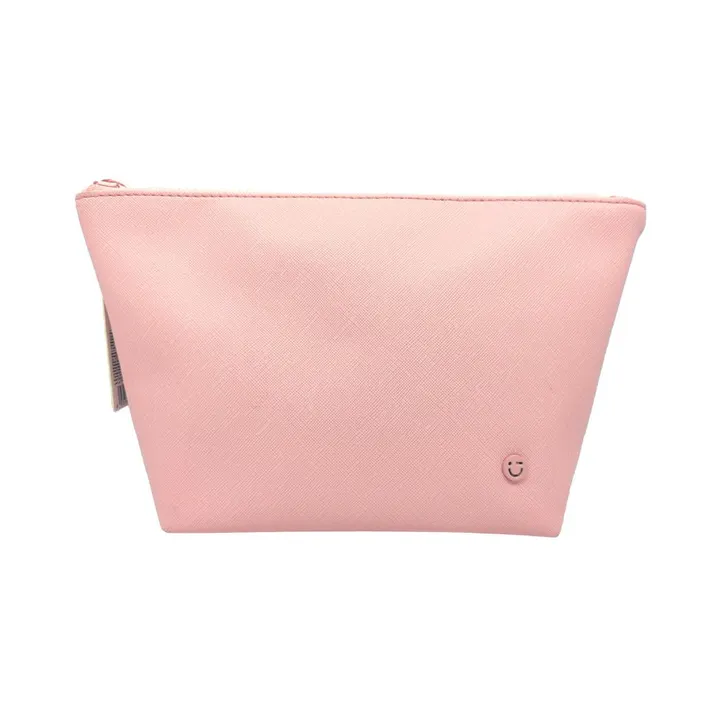 Косметичка однотонная, светло-розовая Miniso, 26 × 15 см