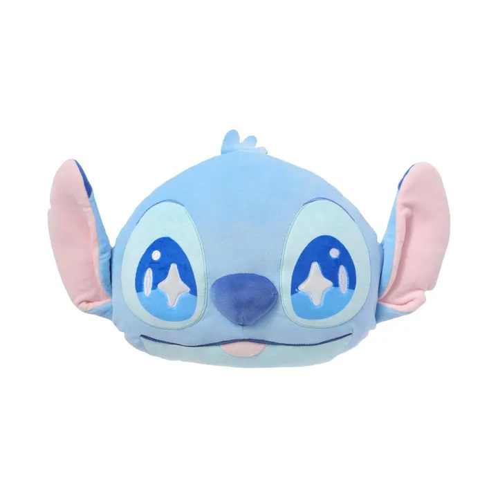 Подушка-карикатура декоративная подушка в виде головы Стича из коллекции Disney Stitch Dinner Party Miniso, Lilo & Stitch, 38 × 29 см