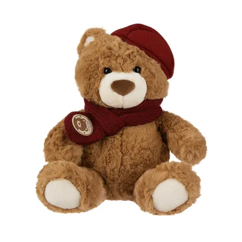 Коллекция Gift Bear: плюшевая игрушка-медведь в шарфе Miniso, 25 × 21 см, сидячая поза