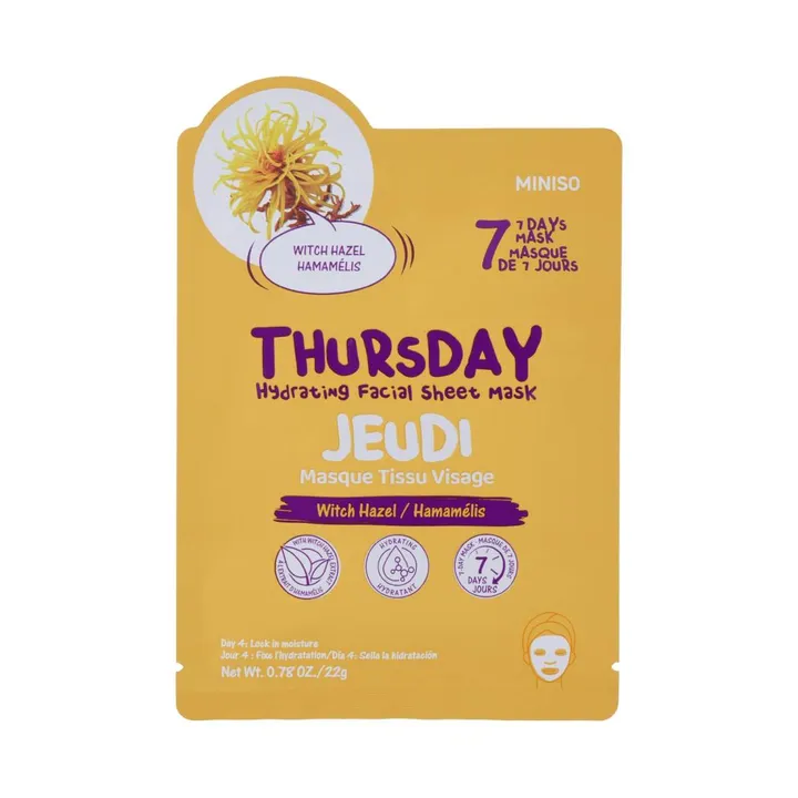 Маска для лица Miniso тканевая Thursday 22 мл