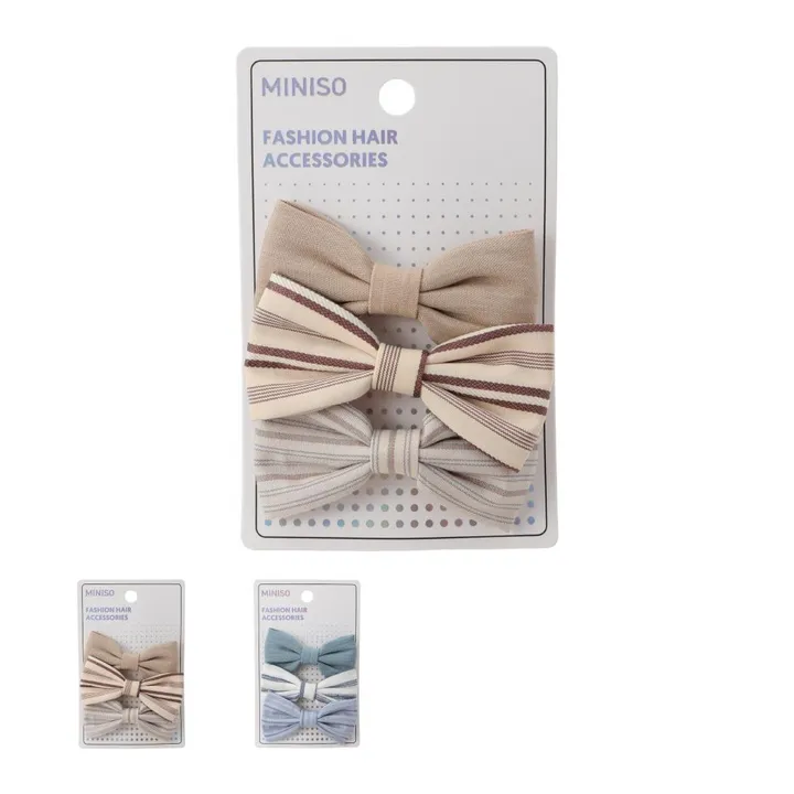 Серия заколок для волос «Мокко-синий» (3 шт.) Miniso, 10,5 × 8 см