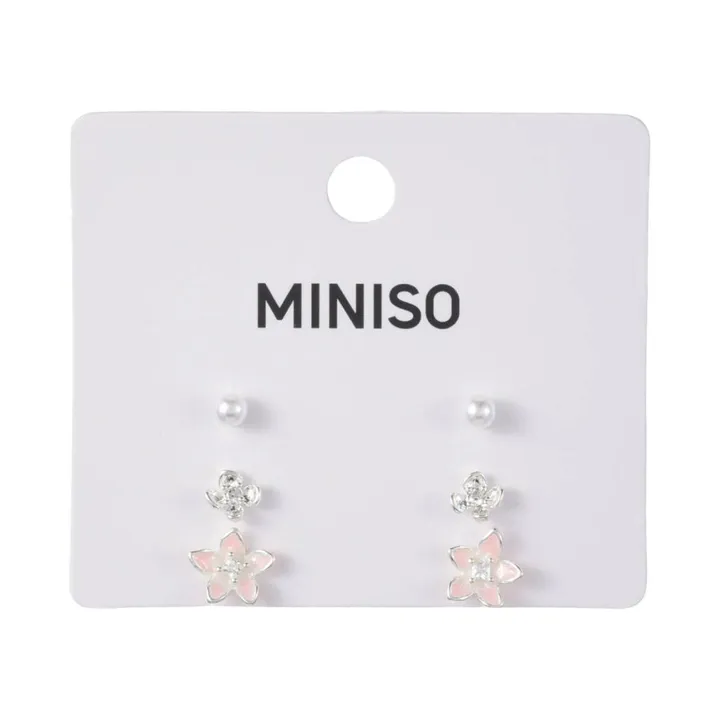 Серьги из серии Flower (6 шт.) Miniso, 8 × 5,5 см