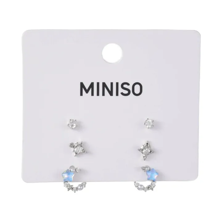 Серьги серии Star (6 шт.) Miniso, 8 × 5,5 см