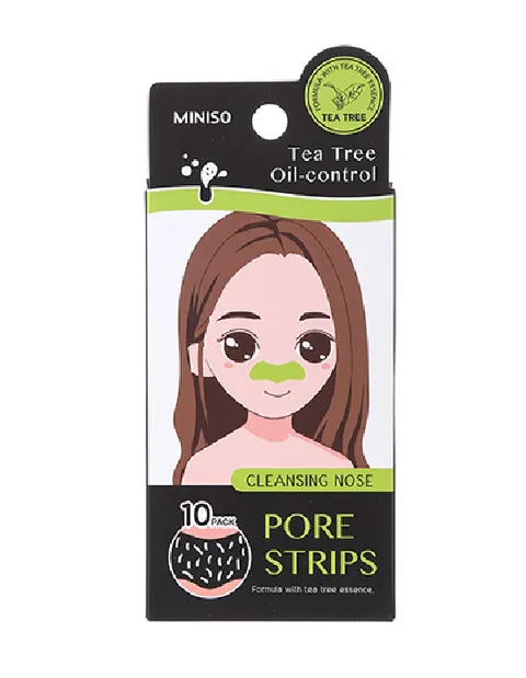 Маска для лица Miniso полоски Tea Tree Oil Control Cleansing Nose 10 шт