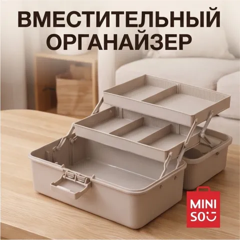 Miniso органайзер Blanco 27x17x13 см, пластик