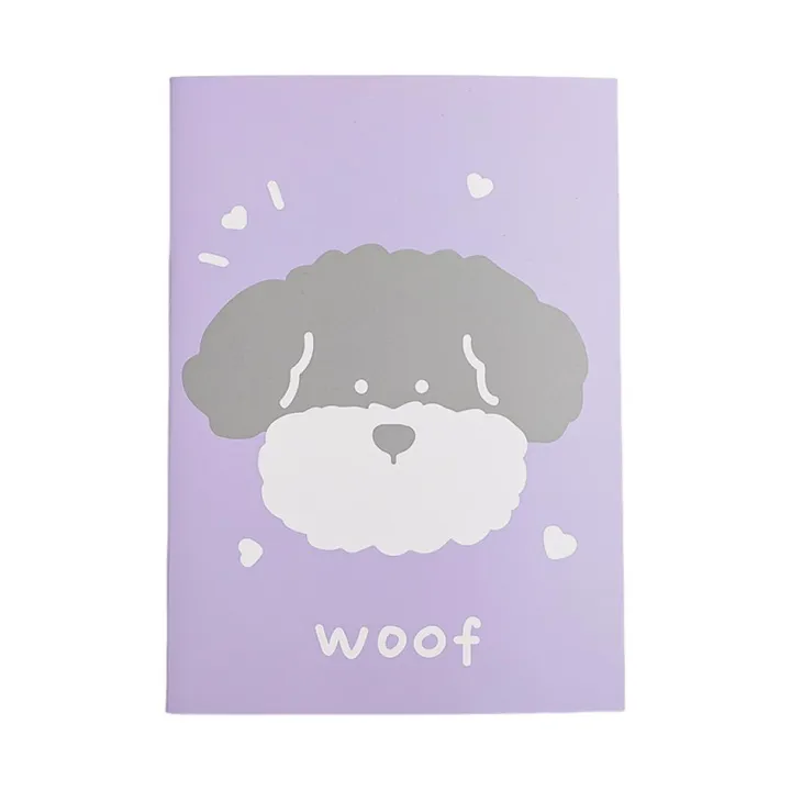 Блокнот тетрадь Animal Series B5 на скрепках (фиолетовый, 28 листов) Miniso, 25 × 17,8 см