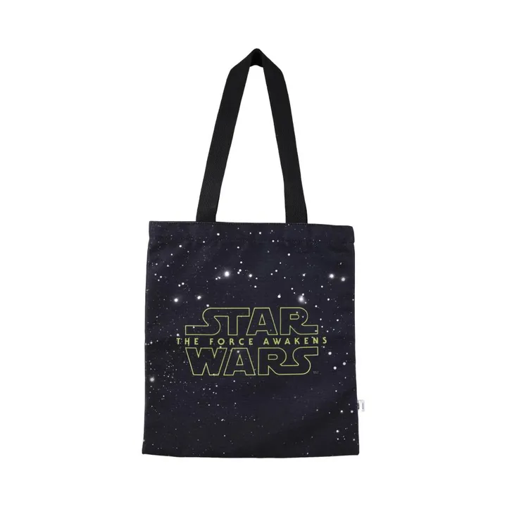 Сумка-шоппер Star Wars Collection (черная, с логотипом) Miniso, 38 × 34 см