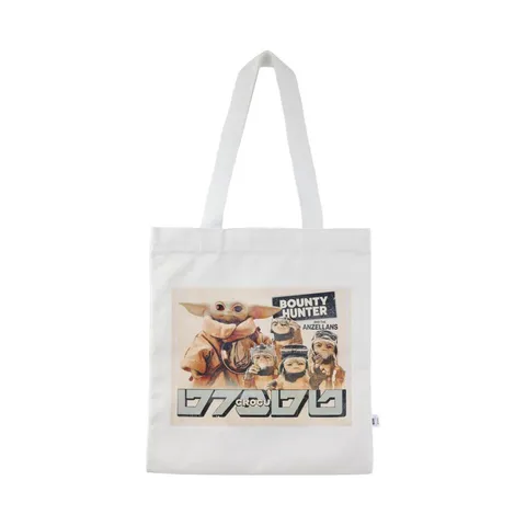Сумка-шоппер из коллекции Star Wars (белая, Грогу) Miniso, 38 × 34 см
