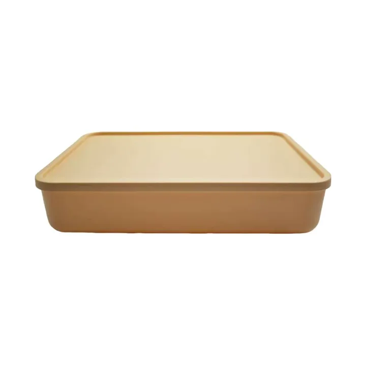 Низкая коробка для хранения с крышкой (L) Miniso, 36,5 × 26 см, жёлтый